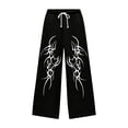 thumbnail image 4 of Mens Y2K Gothic Printed Sweatpants Drawstring Jogger Pants Loose Fit Streetwear Trousers With Dark Graphic Design For Casual Daily, 4 of 4
