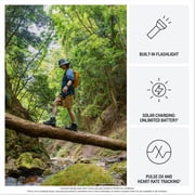 Garmin Instinct 3 - 50 mm, Solar, Rugged Outdoor GPS Smartwatch, Built-in Flashlight, Alpine Rush Collection Limited Edition Color, Sunburst with Sunburst/Gray BandGPS Bundle