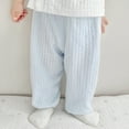 thumbnail image 2 of RMGVDSD Boys Girls Pants Baby Boy Girl Loose Thin Sleep Pants Toddler Elastic Waist Pants Soft Harem Bloomers Summer Fall Long Pants 2-3 Years/Blue, 2 of 3