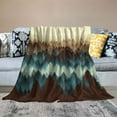 thumbnail image 2 of COMIO Foggy Forest Flannel Blankets, Green Coniferous Tree Silhouette Mist Landscape Watercolor Style Throw Bed Blanket for Sofa Chair Bed, 2 of 6