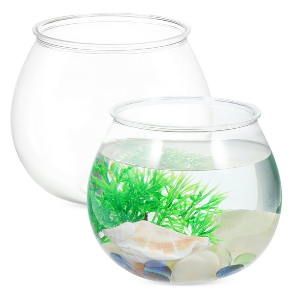 Milisten 2pcs Fish Bowl Round Fish Tanks Clear Vase Bowls Ivy Bowls Round Propagation Stations