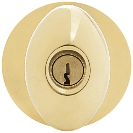 Brass Entry Lockset Key - MaxGrade 300BAK3 Baker Egg Style Keyed Entry Door Knob Lockset, Bright Brass