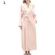 thumbnail image 3 of Unisex Long Toba Albornoz Salón Invierno Otoño Casual Casual Camisón Campo de dormir Piel deportiva transpirable Elástico Housecoat Pink L Eigraketly HA011311-02, 3 of 7