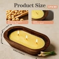thumbnail image 5 of LA BELLEFÉE Citronella Candles, Wood Bowl 2 Pack 35oz Large Lemongrass Soy Wax Candles, Summer Indoor & Outdoor for Home, Yard, Patio, 5 of 7