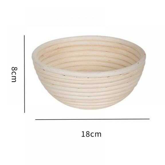 Banneton Dough Proving Basket, Bread Proofing Basket, Handmade Natural Rattan Holder with Liner