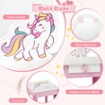 thumbnail image 5 of Kadyn Toddler Vanity Set, Kids Vanity Set, Makeup Dressing Table Set,Kids Wooden Makeup Dressing Table and Chair Set with Mirror and Drawer-Pink, 5 of 9