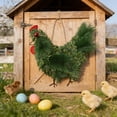 thumbnail image 5 of Staron Easter Chicken Wreath, Green Plastic Spring Door Wreath for Front Door Hanging, Chicken Shaped Decoration for Window Wall Fireplace Easter Decor, 5 of 7