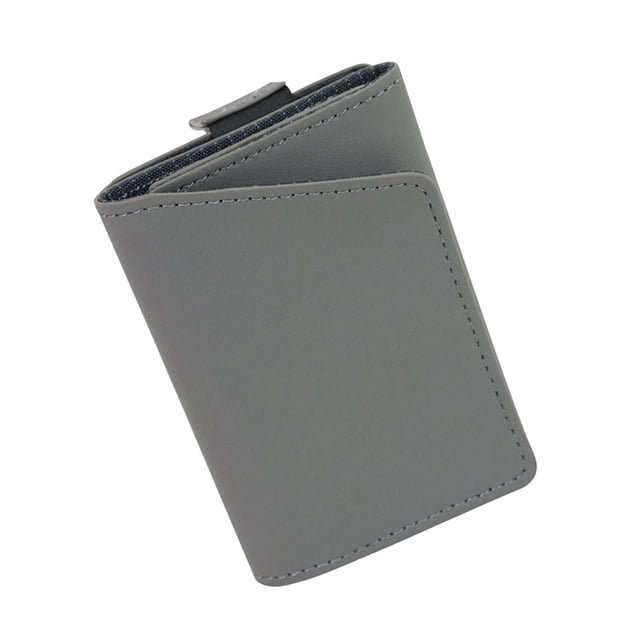 Tarjetero de bolsillo informal Salvador Cartera minimalista Gris