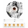 thumbnail image 6 of 15 Inch Round Placemats Set of 6, Black Leaves Non Slip Heat Insulation PP Table Mats, Abstract Modern Geometric Lines Simple Art Washable Place Mats for Kitchen Dining Party Table Decor, 6 of 7