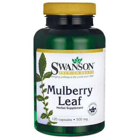 swanson mulberry leaf cardiovascular antioxidant blood sugar support herbal supplement 500 mg 120 capsules
