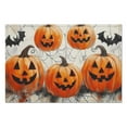 thumbnail image 2 of Halloween Evil Pumpkin Spooky Placemats Set of 4 12x18in Inch Seasonal Fall Holiday Table Mat Durable No Slip Dining Table Mats for Party Kitchen Dining Decoration, 2 of 7
