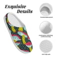 thumbnail image 5 of Lsque Green Mushroom Pattern Womens Comfort Cotton on Scuff With Memory Foam and Anti-skid Sole Slipper-37/38, 5 of 7