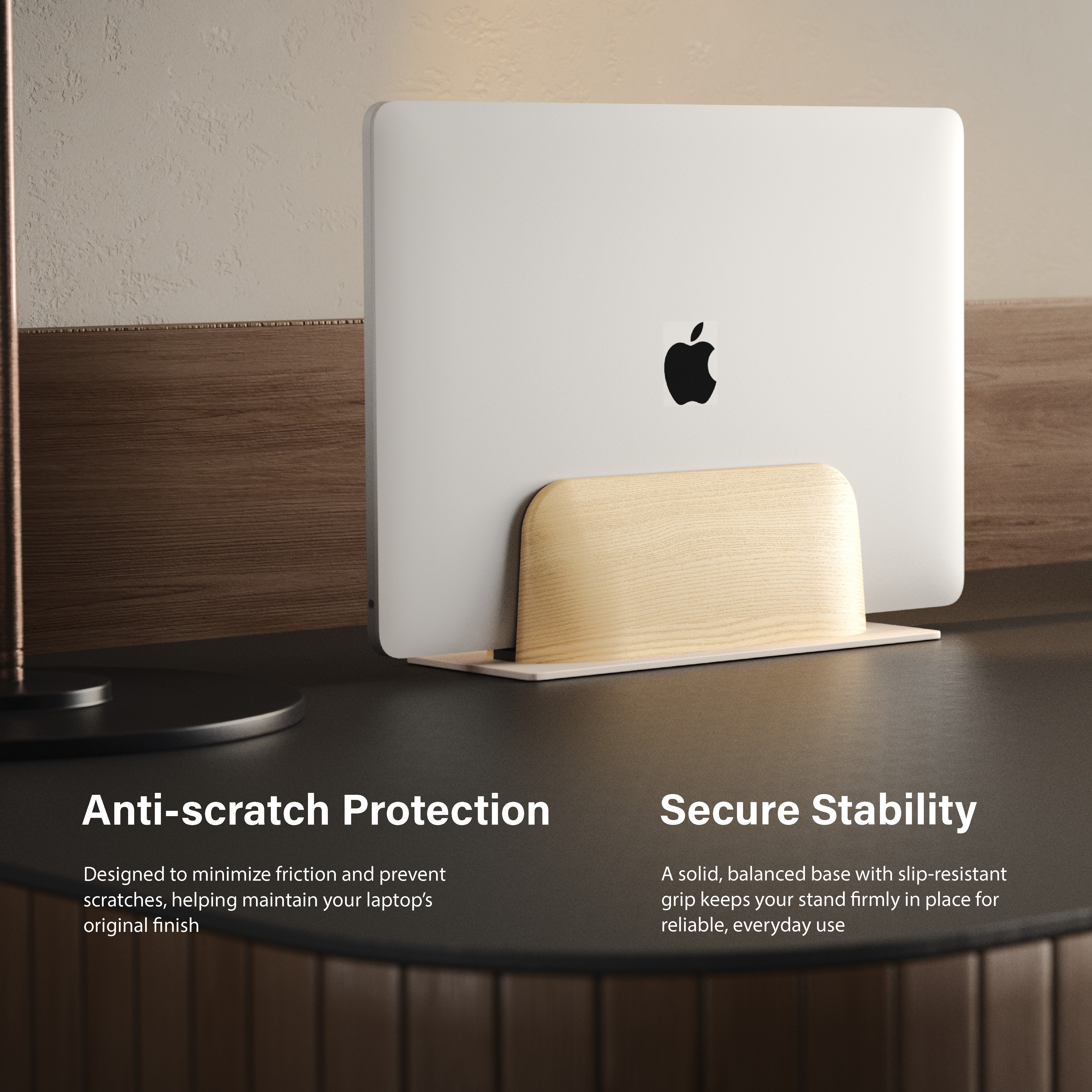 Incipio Vertical Laptop Stand with Wooden Base photo 4