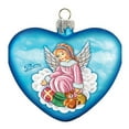 thumbnail image 6 of G.Debrekht 744-022 Holiday Splendor Glass Guardian Angel Heart 5.5 in. -Glass Ornament, 6 of 7