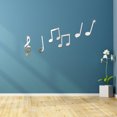thumbnail image 3 of MasteelfCA DIY Acrylic Art Sticker Music Note Pattern Mirror Surface Wall Sticker Collage Home Bedroom Office Decor Mural Decoration (Silver), 3 of 8