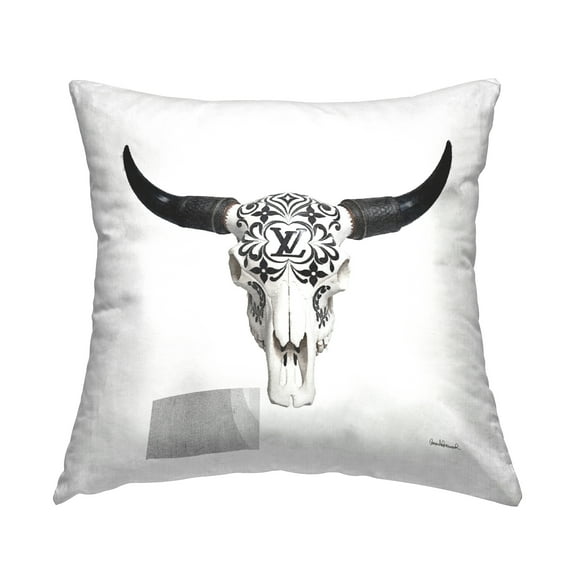 Stupell Industries Cowgirl Skull Glam Brand Decorative Printed Throw Pillow Design by Amanda Greenwood.