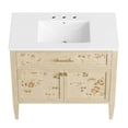 thumbnail image 6 of Elysian 36" Wood Bathroom Vanity in White Burl, 6 of 17