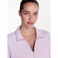 thumbnail image 5 of Athletic Works Women's Cropped Fleece Bomber Jacket with Long Sleeves, Sizes XS-XXL, 5 of 7