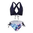 thumbnail image 5 of BOOMNY Womens Bikini Sets 2 Peice Swimsuit For Women Hawaii Graphic Swimwear Deep V Neck Low Rise Cozy Soft Bathing Suits, 5 of 8