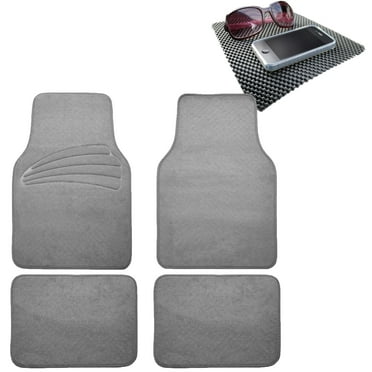 FH Group 4pcs Car Floor Mats For Auto Car SUV Carpet Liner Gray With Dash Mat Gift