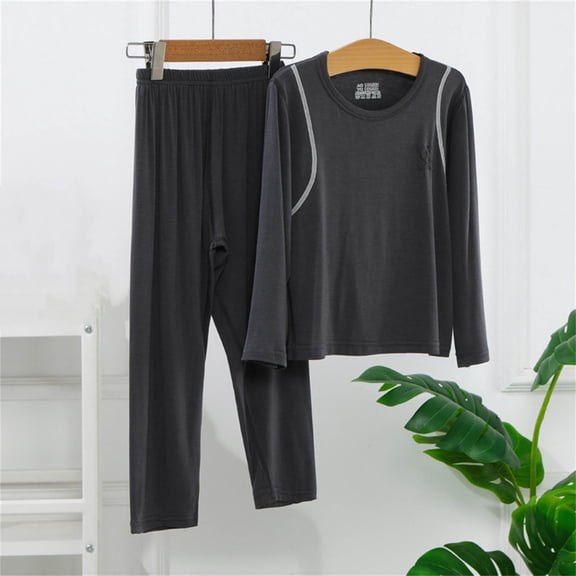 Amidoa Girls Summer Outfit Sets 2 Piece T-Shirt Long Sleeve and Casual Pants Set Kids Clothing Sets Dark Gray Size 8
