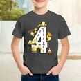 thumbnail image 2 of Boys T Shirts Police Car Graphic Short Sleeve Crewneck Summer Play Top Girls' Tops Grey 8-9 Years, 2 of 5