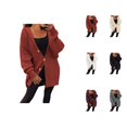 thumbnail image 1 of Cardigans pour Femmes 2025 Ouvert Manches Longues Col Rabattu Veste Manteau Cardigan pour Femmes, 1 of 6