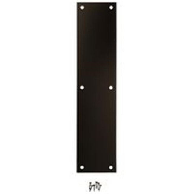 National Hardware 7241029 3.5 x 15 in. Oil Rubbed Bronze Push Plate