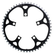 Origin8 Chainring 53t 110 BCD 5-Bolt 8/9/10-Spd Alloy Blk/Silver Ramped/Pinned