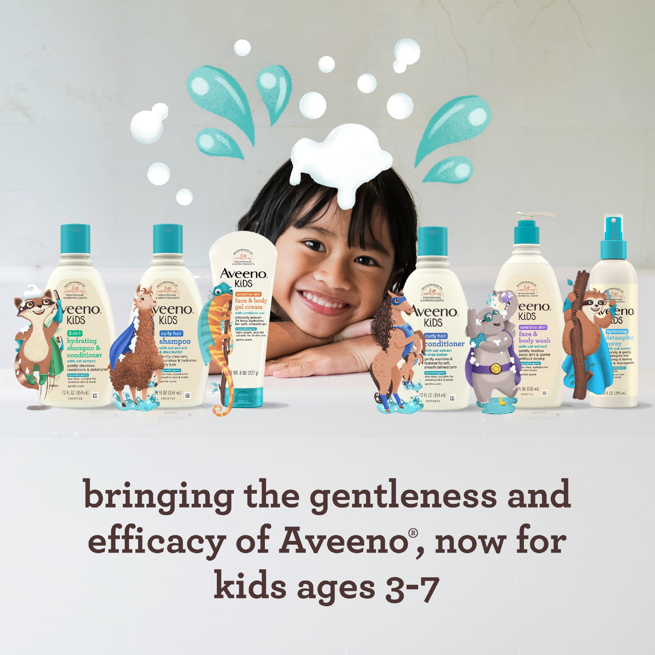 Aveeno Kids Sensitive Skin Face & Body Gel Cream, Clinically Proven 24 Hour  Hydration, Lightweight - 8oz : Target