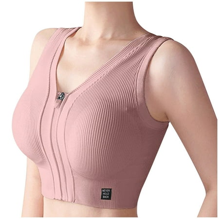 

Ozmmyan Wirefree Bras for Women Plus Size Front Closure Sports Bra Wirefreee Comfort Sports Bras for Women Active Yoga Sports Bras 34C-38C Summer Savings Clearance