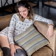 thumbnail image 2 of Plutus Brands Blue Tracks Stripe Luxury Throw Pillow-Size:24" x 24", 2 of 9