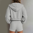 thumbnail image 7 of yillto Women's Zip up Hoodies Coat Casual Long Sleeve Hooded Cropped Drawstring Sweatshirts with Pockets, 7 of 7