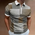 thumbnail image 2 of KBODIU Fashion Men's Henley Shirts Casual Stripe Print Zipper Tees Summer Short Sleeve T Shirts, 2 of 5