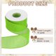 thumbnail image 2 of Cinta de alambre de yute Uxcell de 2" x 10 yardas, cinta de borde de alambre, correa tejida, verde claro, 2 of 7