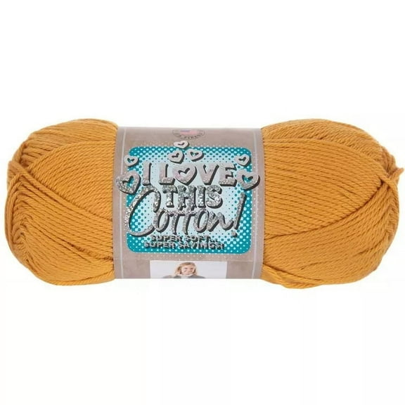 I Love This Cotton Yarn, Medium Weight 100% Cotton, 180 Yards, Gold