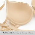 thumbnail image 5 of Wingslove Women's Push Up Sexy Lace Padded Plunge Underwire Lift Up Bras Add 1 Cup Boost Brassiere,Beige 38D, 5 of 6