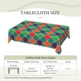 thumbnail image 2 of DouZhe Nappe Rectangulaire, Texture Losange Rétro pour Cuisine Salle à Manger, 72"x54 Pouces Nappe Imperméable en Polyester, 2 of 6