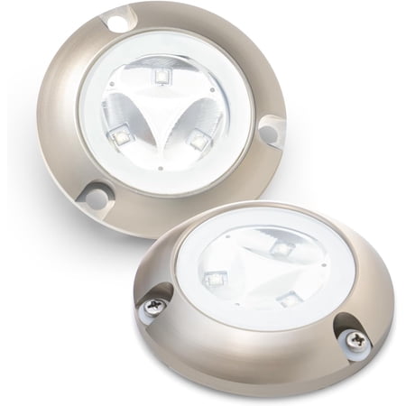 Zuomeng Marine-Grade Underwater LED Boat Lights, 700 Lumens of Single Color High Output Light, Ideal for Boats, Tugs, Fishing, Dinghies, Compatible with 10-30V DC Power Systems, Sold in Pairs