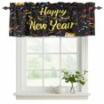 thumbnail image 2 of Happy New Year Valances for Windows, Colorful Modern Abstract Art Light Filtering Kitchen Curtains, Rod Pocket Window Valance Curtains for Living Room Bedroom, 42" W x 12" L, 2 Panels, 2 of 9