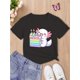thumbnail image 1 of Adorable Axolotl Birthday Cake Graphic Tee - Soft & Comfy Round Neck T-Shirt for Boys & Girls, Pink Casual Summer Top with Whimsical Cartoon Design, Perfect Gift for Youngsters, School, Sports & Part, 1 of 5