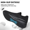 thumbnail image 4 of YHOON Mens Walking Shoes Slip on Lightweight Breathable Running Tennis Sneakers Athletic Gym Workout Training Shoes All Black Size 7, 4 of 7