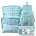 thumbnail image 2 of Twill Travel Organizer Set, Luggage Storage System With Sturdy Zipper Compartments, for Business Trip Packing, Blue, 2 of 7