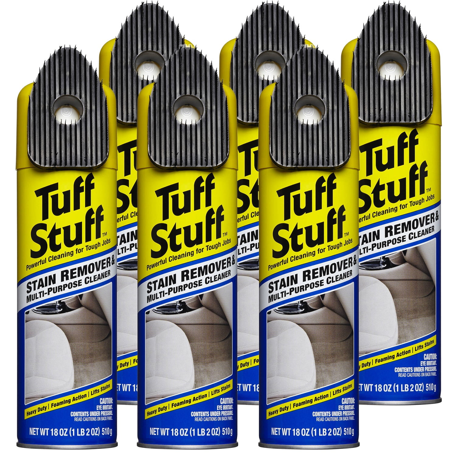 Tuff Stuff MultiPurpose Foam Cleaner and Stain Remover, 18 Oz. (6PACK