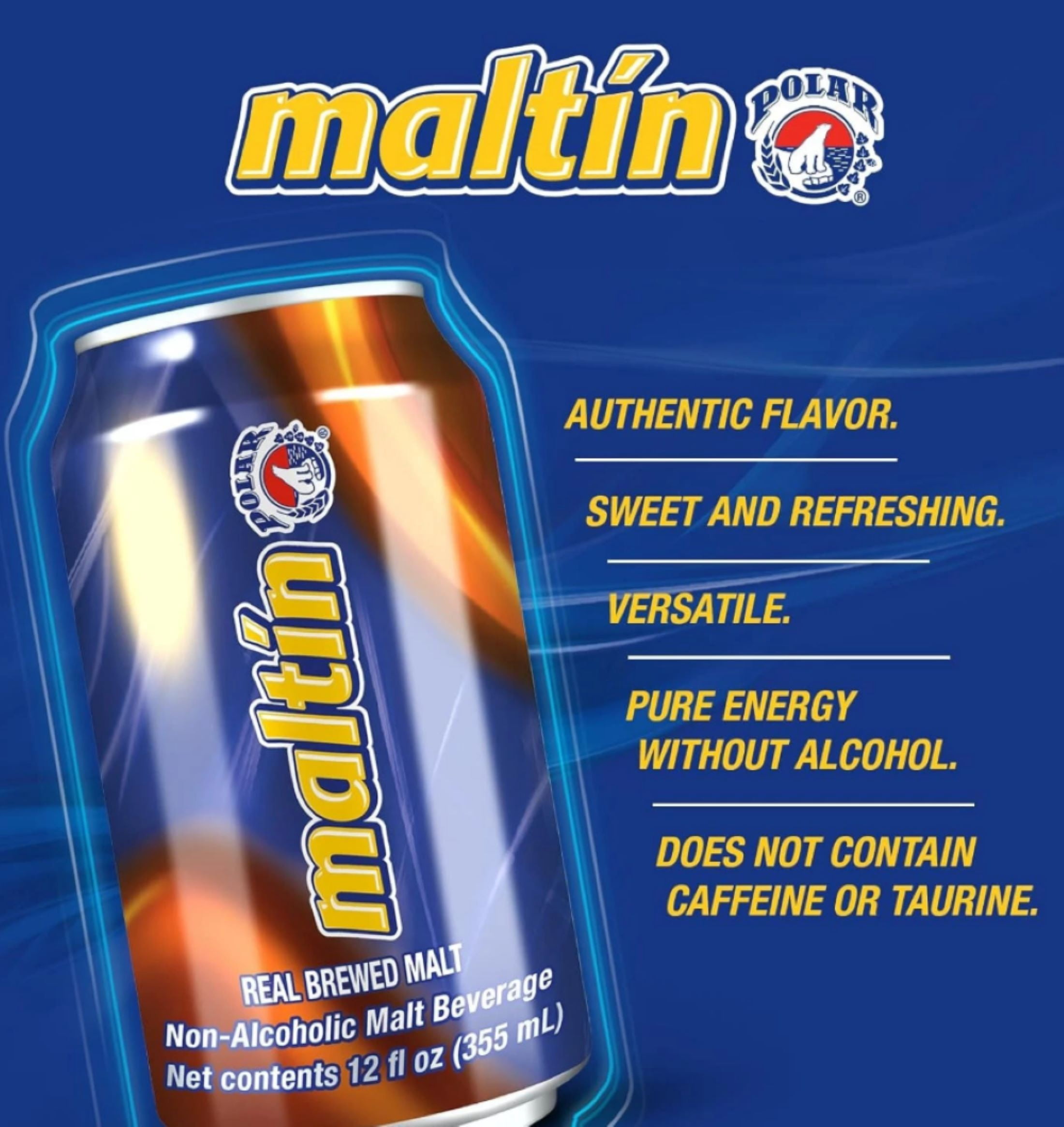 (4 pack) Maltín Non-Alcoholic Malt Beverage, 12 fl oz Cans, 6 Pack