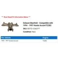 thumbnail image 2 of Exhaust Manifold - Compatible with 1994 - 1997 Honda Accord F22B2 1995 1996, 2 of 2