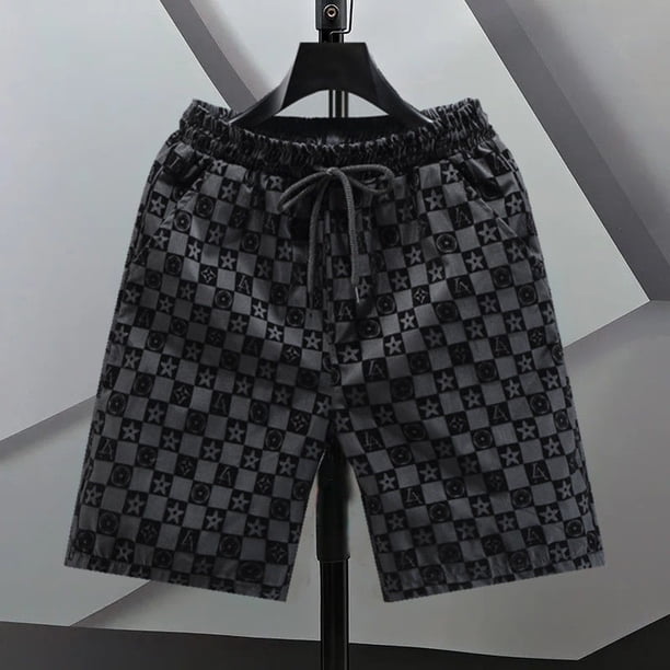 Pantalones Cortos De Hombre Flocado Recortados De Playa De Los Hombres Estilo De La Calle Casualespangjing