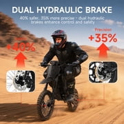 Electric Dirt Bike for Adults 50 mph Max Speed 4500W Mid-Drive Motor X1 Spark E-Bike up to 60Miles Range Fat Tire E Bike with 14/12 Wheel 60V 28.8AH Battery off Road Mountain E Bike, UL2849 by SGS
