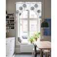 thumbnail image 4 of Botanical Flowers Swag Valances for Windows, Small Curtains Drapes, Simple Country Wild Florals Plants Kitchen Window Curtains Over Sink Window Treatment Valance for Bedroom/Bathroom 56"x36", 4 of 5