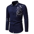thumbnail image 2 of Camisa de Manga Larga Con Bordado de Dragón Cortado A La Moda Para Hombre Odeerbi ODB179551, 2 of 9